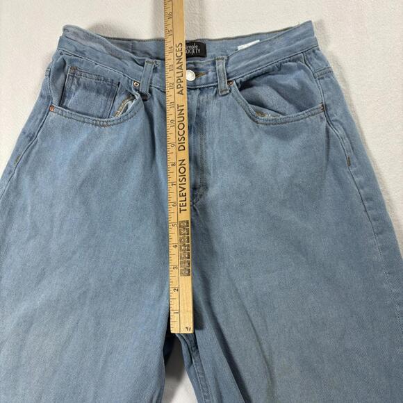 Simple Society Jeans Womens Size 5 27 Light Blue Straight Mom Y2K 90s Vintage OG - Picture 7 of 9